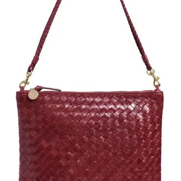 Foldover Clutch in Garnet
