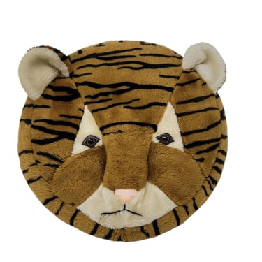 Vintage 90s Tiger Round Plush Throw Pillow 14