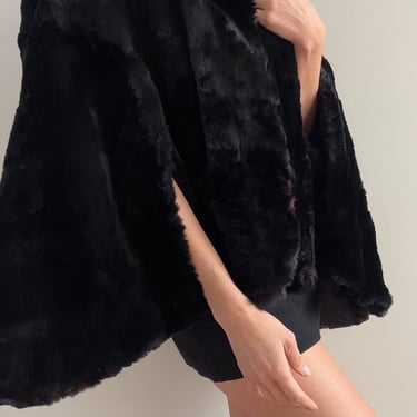Vintage Carbon Fur Cape