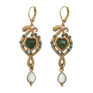 Rima Ex Voto Earrings - Serpentine & Mother of Pearl