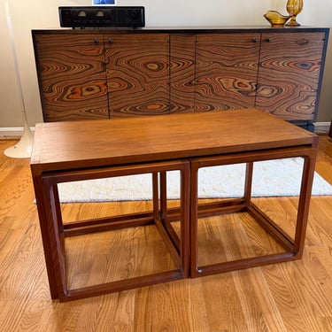 Kai Kristiansen Mid Century Modern Teak Nesting Table Set 