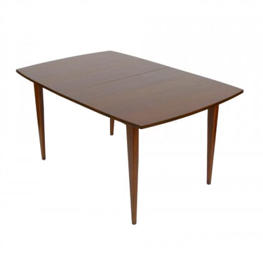 1960s Walnut Dining Table with Leaf