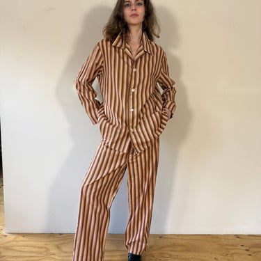 60s Polish Striped Military Pajamas