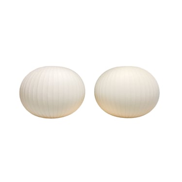 Mid-Century Modern Globe Bubble Pendants by George Nelson - A Pair