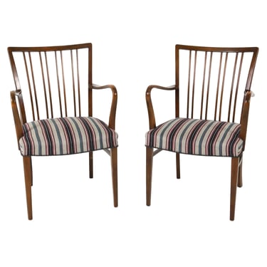 Ole Wanscher Pair of Danish Modern Arm Chairs