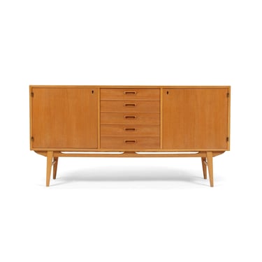 Vintage Scandinavian Teak Credenza. 1950s Swedish Danish MCM Mid Century Modern 