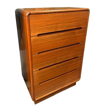 Slim with Deep Drawers! — The Rounded Edge Danish Teak Tall Dresser