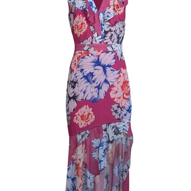 Milly - Pink, Orange, White, & Blue Floral Sleeveless Dress Sz 10
