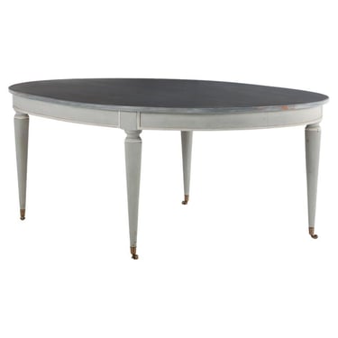 A large French Directoire style painted dining table, C. 1940.