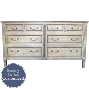 59.5" Unfinished 10 Drawer Henredon Vintage Dresser #08824