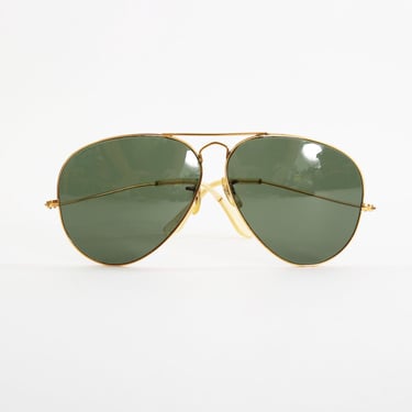 Vintage Bausch & Lomb Ray Ban USA Aviator gold frame Sunglasses  62 14 