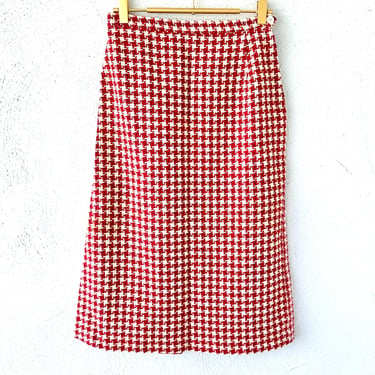 Vintage 1940s 1950s Textured Houndstooth Pencil Skirt 40s 50s Wiggle Dress Skirt 