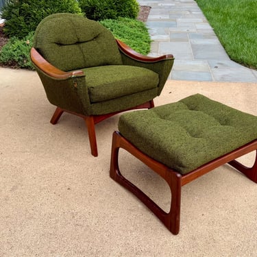 Adrian Pearsall Craft Associates Lounge Chair & Ottoman Model 1806 
