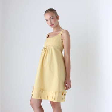 2000s Oscar De La Renta Voluminous Puff Silk Taffeta Sleeveless Wedding / Elopement / Reception / Bridal Shower Cocktail Dress 