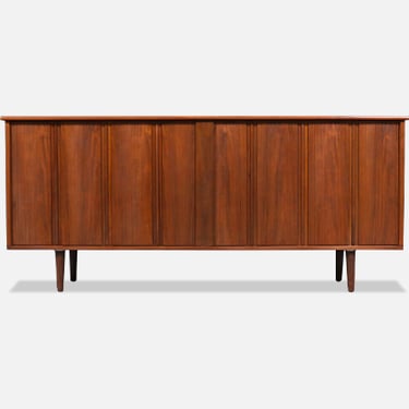 Mid-Century Californian Modern Tambour-Door Credenza by Barzilay