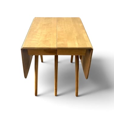 Vintage 1950s Mid Century Modern Heywood Wakefield Wishbone Expanding Dining Table 