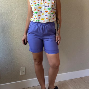 70s Novelty Print Blouse Vintage Umbrella Print Dagger Collar Top 70s Dagger Collar Tank Top 70s Umbrella Novelty Print Top 70s Lane Bryant 