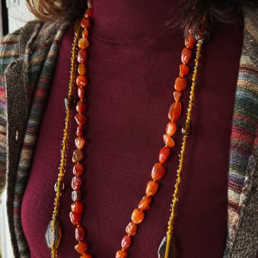 Carnelian Beaded Necklace