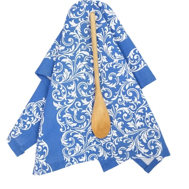 Blue Damask Kitchen Towel 