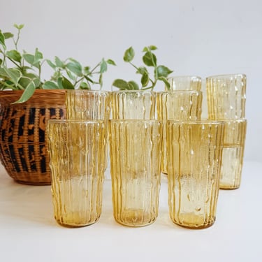 Set of 6 Anchor Hocking Tahiti Bamboo Tumblers