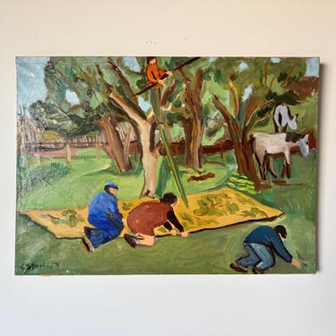 1971 Vintage C. Stanley Impressionist Oil on Canvas Painting 
