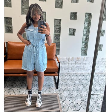 Gitano Vintage Sleeveless Denim Romper 