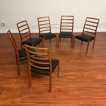 Niels Moller Model 82 Teak Dining Chairs Set of 6
