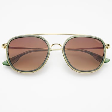 Weston Acetate Round Sunglasses - Emerald