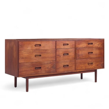 Jack Cartwright for Founders Mid Century Walnut Lowboy Dresser - mcm 