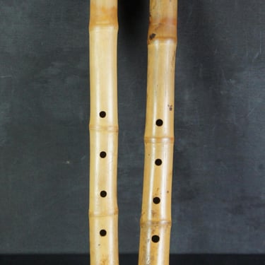 Japanese Shakuhachi Zen bamboo flute 1900 Japan hand craft mountain rural temple instrument 