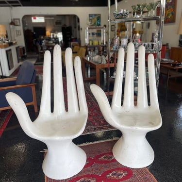 Vintage Fiberglass Hand Chairs USA, c. 1970s