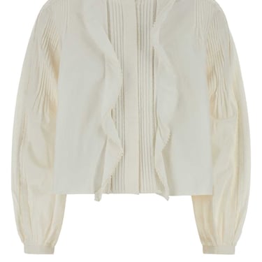 Isabel Marant Women Ivory Cotton Cubraly Blouse