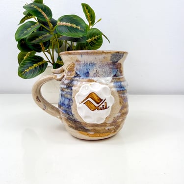 Vintage VAIL Pottery Mug: Handmade Stoneware Coffee Cup 