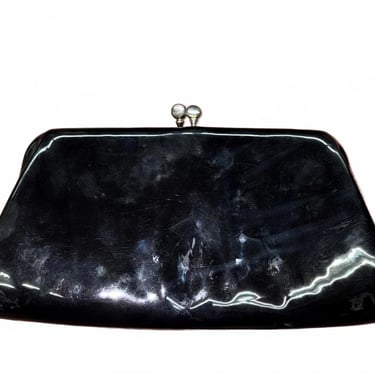 Authentic Vintage 1960s Vinyl Clutch Purse! 