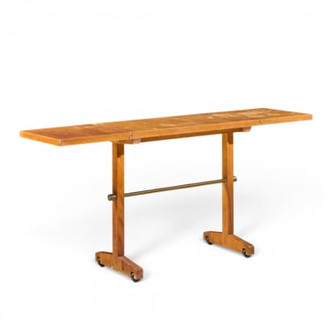 Robsjohn Gibbings for Widdicomb Mid Century Bleached Mahogany Dropside Console Table - mcm 