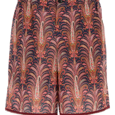 Valentino Garavani Men Printed Cotton Bermuda Shorts