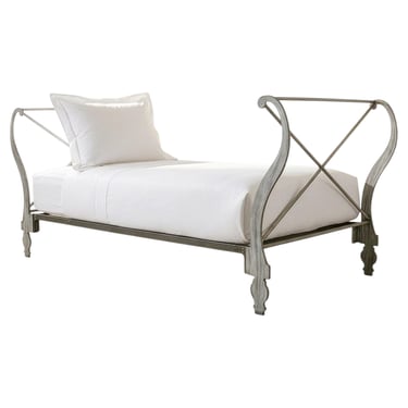 French Neoclassical Directoire Style Iron Sleigh-Form Daybed