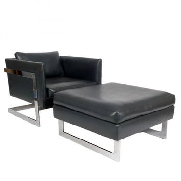 Milo Baughman Model 989 Lounge Chair With Ottoman
