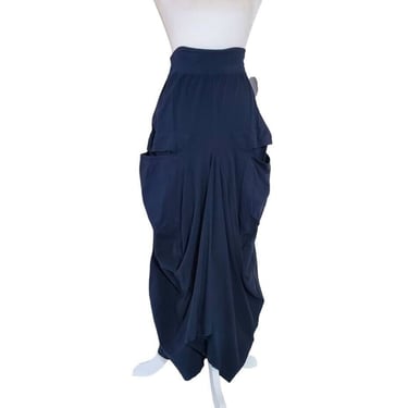 265.00 European Culture Cotton Pocket Dress Oversized Prairie Skirt BOHO Chic S 