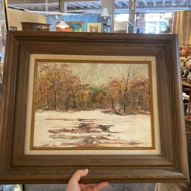 Vintage framed oil painting signed Dornest 20" x 24"