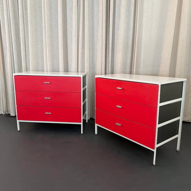 Pair Of Steel Frame Dressers By George Nelson For Herman Miller