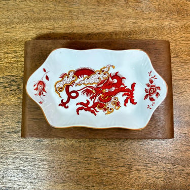 Crown Staffordshire Rangoon Red Dragon Bone China Trinket Dishes, Bon Bon Dish (Sold Separately) 