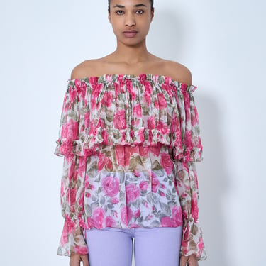 Chloé Women Off-Shoulder Floral Blouse