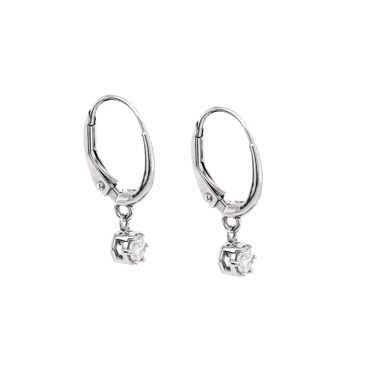 White Gold Diamond Dangle Earrings