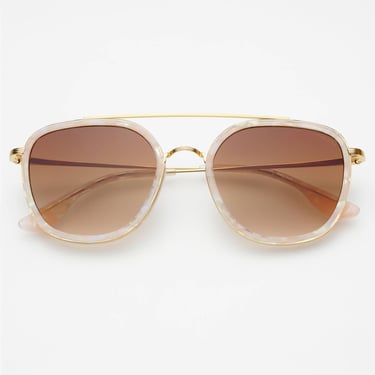 Weston Acetate Round Sunglasses - Pink / Brown