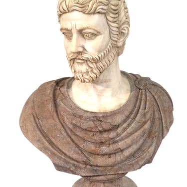 Two-Tone Marble Bust of a Roman Nobleman