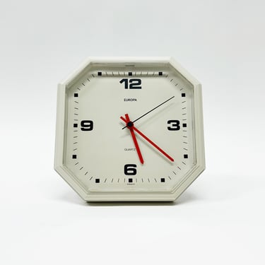 Vintage Europa clock from 1970s Space age minimal modern german design 