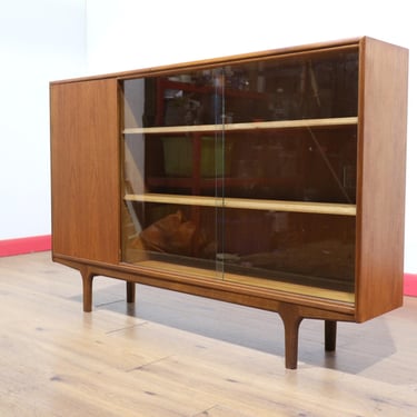 Mid Century Modern Vintage British Teak Display China Cabinet by Mcintosh | Mid Century Modern Vintage Furniture 