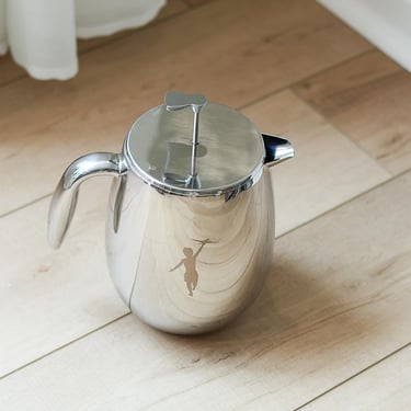 Vintage Bodum Columbia French Press – Carsten Jørgensen Design – Rare Storyville Coffee Edition – Double Wall Stainless Steel 