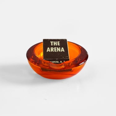 Viking Persimmon Orange Orb Personal Ashtray with Cadmium UV Glow 